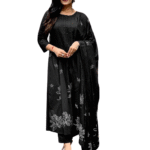 Flower Power ? Embroidered & Printed Cotton Dress for Women (M)